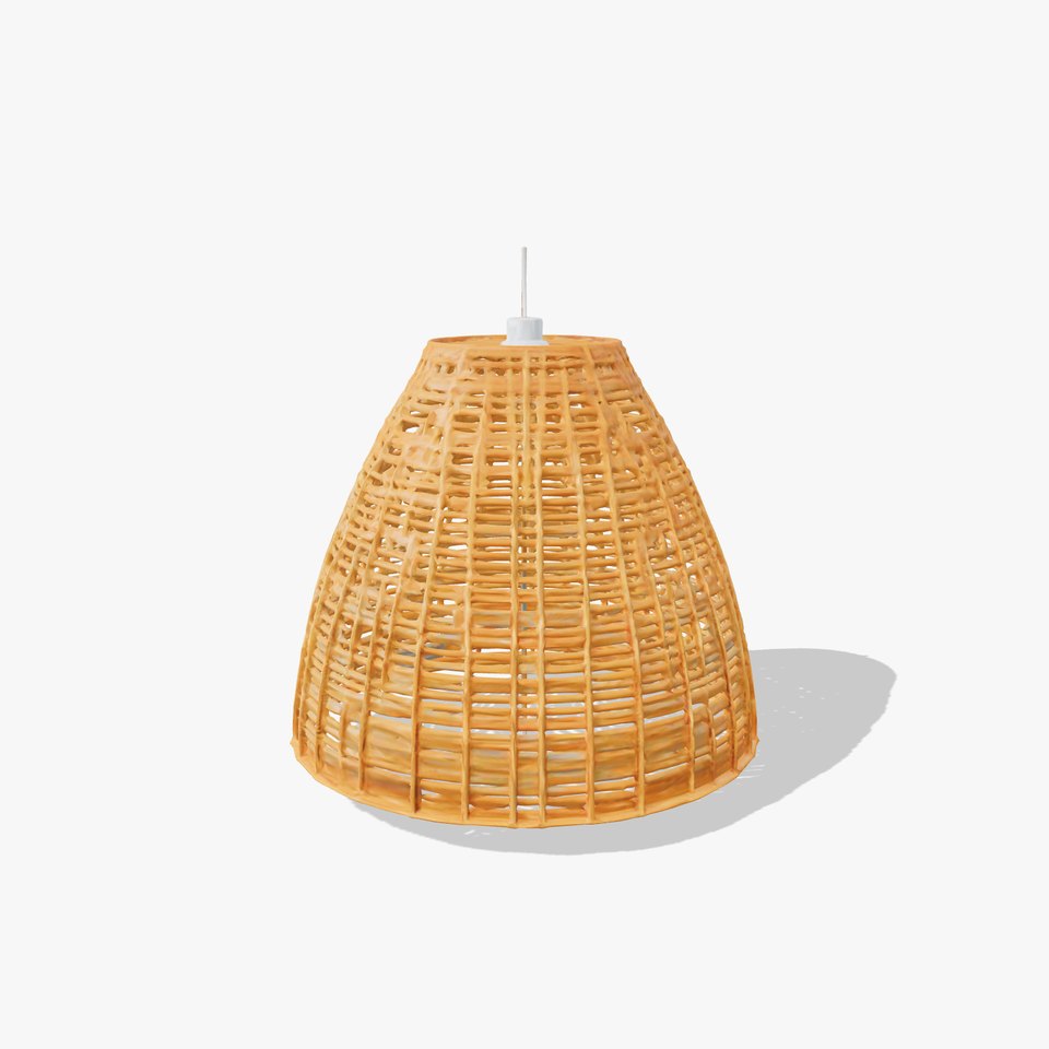 Wicker Pendant Light Model Pack for Interior Design Visualizations